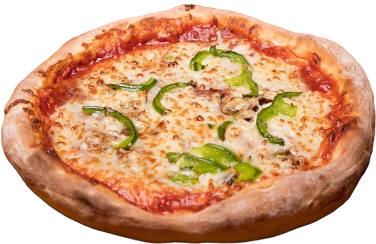 Photo présentant notre pizza garnie
